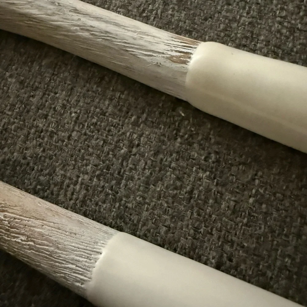 New Elegant Wooden Salad Server Set with Cream  coated Handles T10